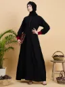 Black Zip Abaya Burqa with Black Georgette Hijab